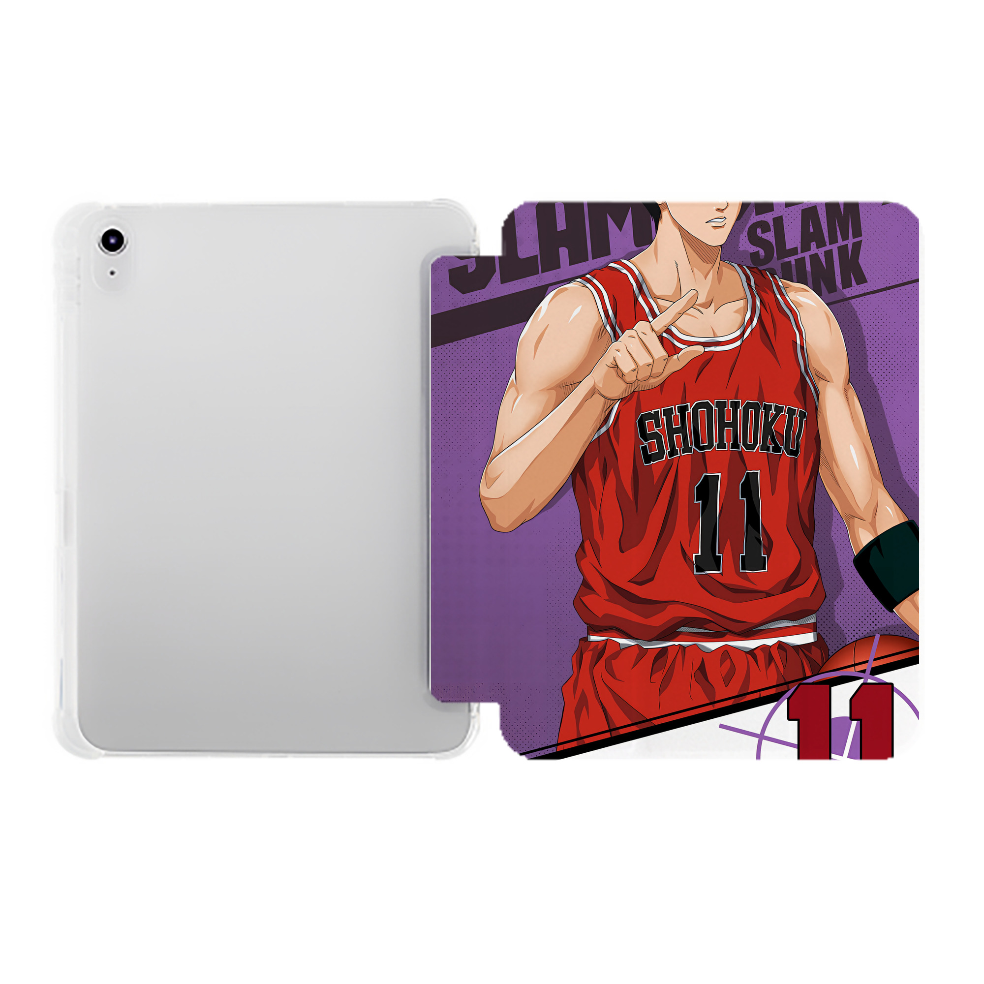 （画像用） SLAM DUNK／スラムダンク IPad ケース ペン収納付き 三つ折りスタンド PUレザー×シリコン 対応機種9.5/10.5/10.9インチ